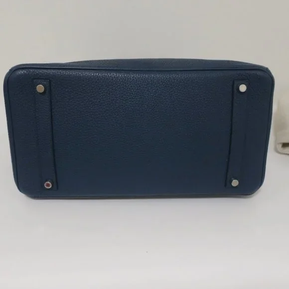 HERMES BIRKIN 35CM BLUE DE MALT CLEMENCE LEATHER PALLADIUM HARDWARE 2009 - Picture 14 of 16